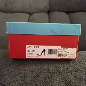 Elegant Blue and Silver Heels